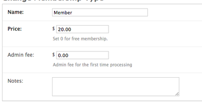 Membership Type Info Tendenci Screenshot