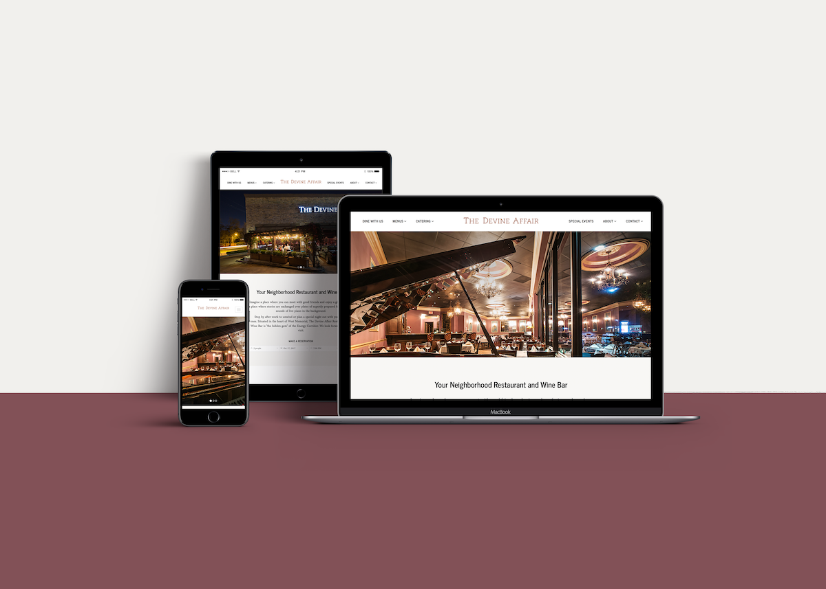 The Devine Affair Responsive Website by Tendenci — The Open Source AMS Screenshots