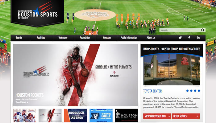 Harris County Houston Sports Authority Upgrades Website To The Latest Version Of Tendenci