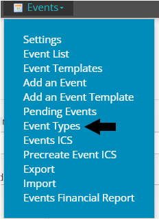 Event Types Location