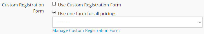 Custom Registration Form Edit-New Event
