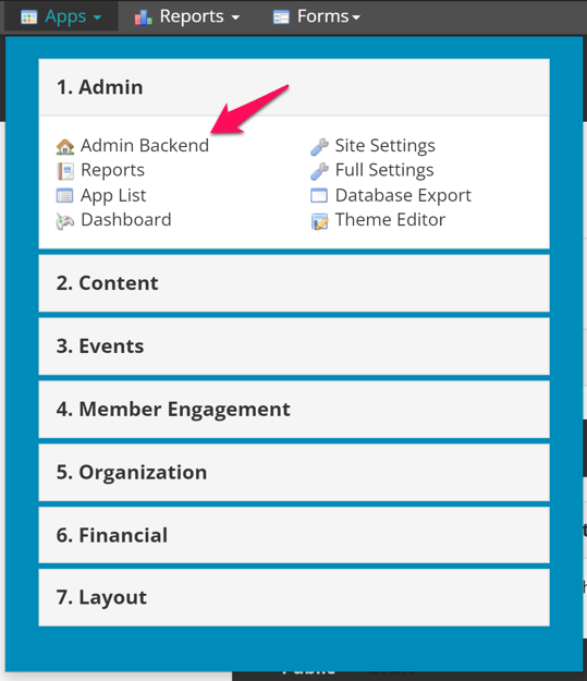 Forms Location in backend