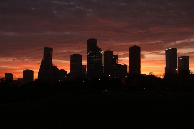 Sunrise Houston Skyline