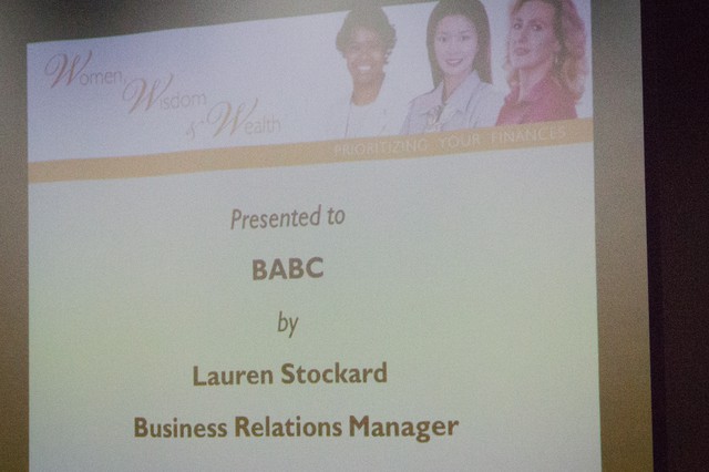 BABC Houston Women Financial Seminar with Lauren Stockard April 2012