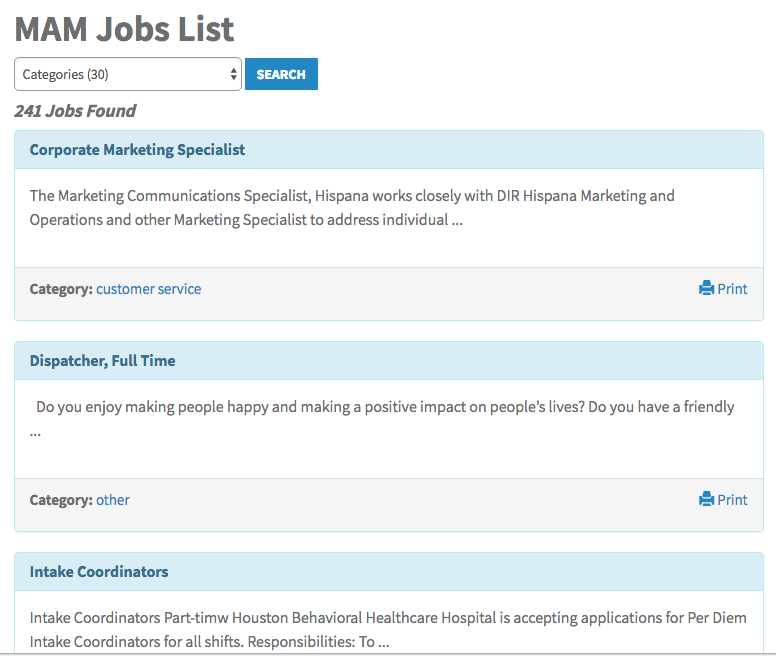Tendenci Online Job Board Software Screenshot