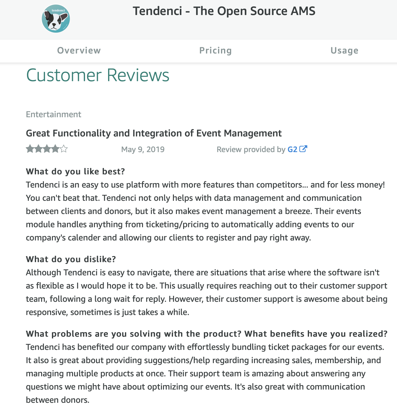 Tendenci AMI AWS Marketplace Product Review
