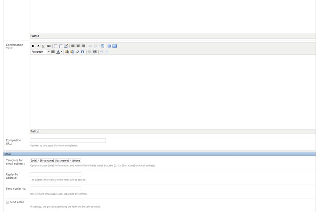 Add a Custom Form Admin Page Screenshot