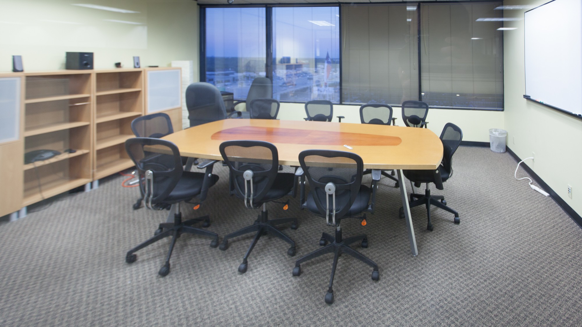 Custom made Executive Conference Table with Wood Inlay