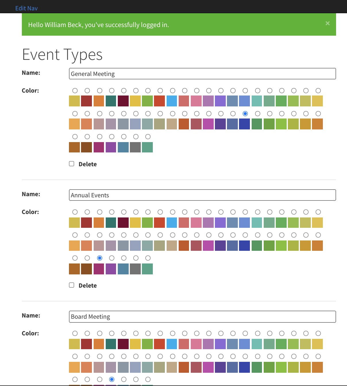 Colorful Online Calendar for your Event Types!