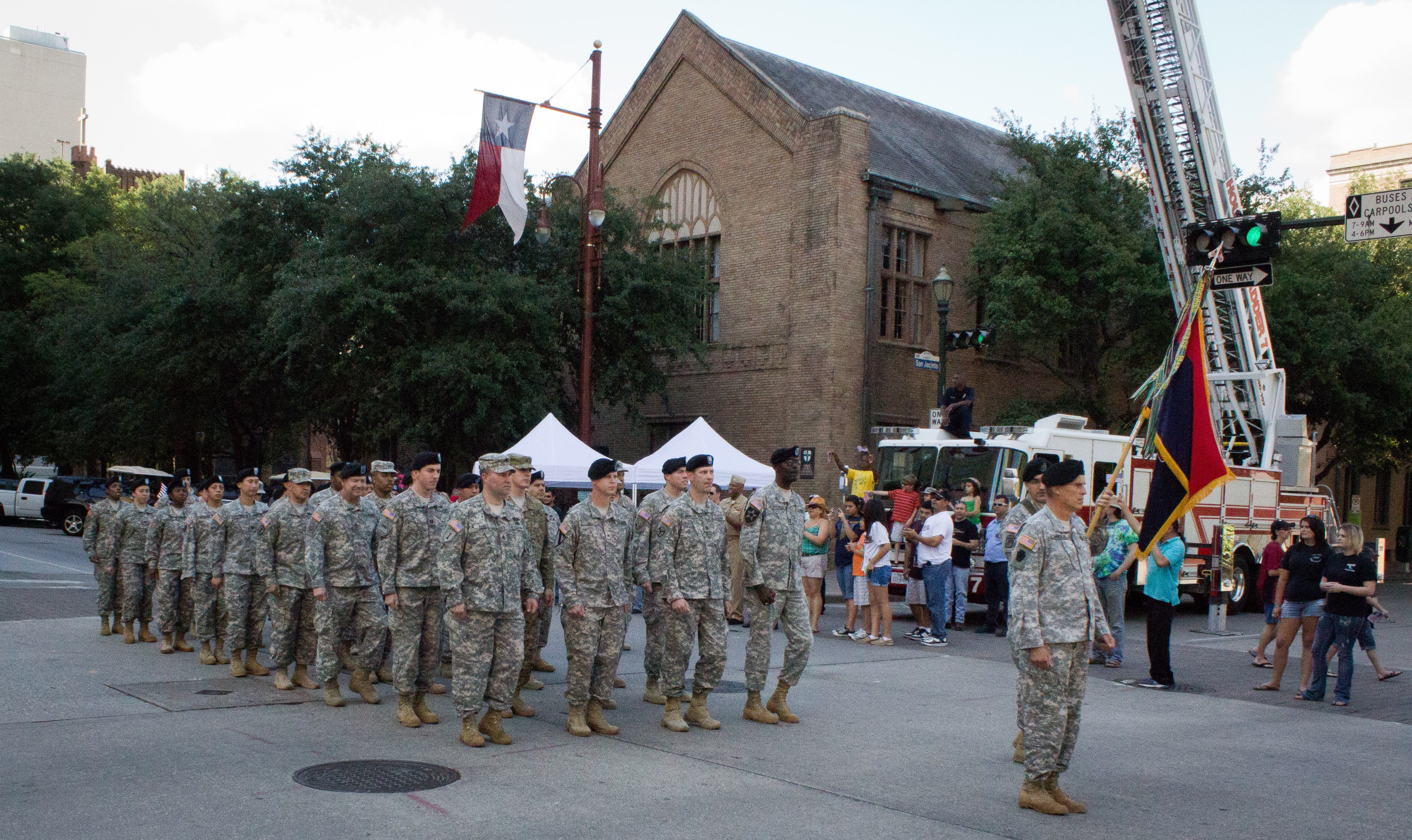 Welcome Home Parade for US Soldiers Returning from Iraq Downtown Houston